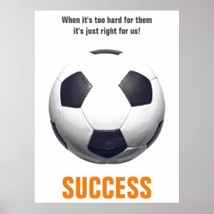 Geslaagd Football Motivatie Inspirerend Poster