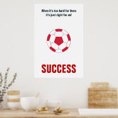 Geslaagd Football Motivatie Inspirerend Poster (Keuken)