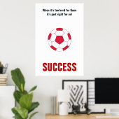 Geslaagd Football Motivatie Inspirerend Poster (Thuiskantoor)
