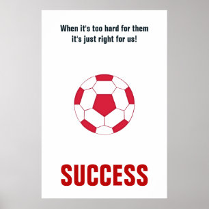 Geslaagd Football Motivatie Inspirerend Poster