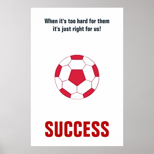 Geslaagd Football Motivatie Inspirerend Poster (Voorkant)
