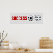 Geslaagd Football Motivatie Inspirerend Poster (Keuken)