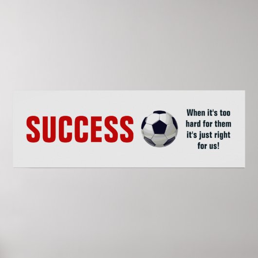 Geslaagd Football Motivatie Inspirerend Poster (Voorkant)