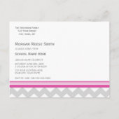 Geslaagd Party Invitation Briefkaart Chevron (Achterkant)