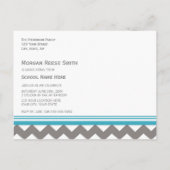 Geslaagd Party Invitation Briefkaart Chevron (Achterkant)