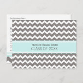 Geslaagd Party Invitation Briefkaart Chevron (Voorkant / Achterkant)