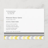 Geslaagd Party Invitation Briefkaart Chevron (Achterkant)