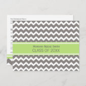 Geslaagd Party Invitation Briefkaart Chevron (Voorkant / Achterkant)