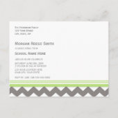 Geslaagd Party Invitation Briefkaart Chevron (Achterkant)