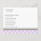 Geslaagd Party Invitation Briefkaart Chevron (Achterkant)