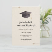 Geslaagd Party Invitation Sjabloon (5x7") Kaart (Staand voorkant)