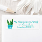 Geslaagd Plant en witte sterren Etiket (Insitu)