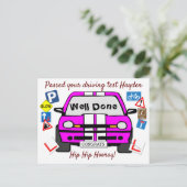 geslaagd rijexamen gefeliciteerd briefkaart (Staand voorkant)