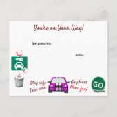 geslaagd rijexamen gefeliciteerd briefkaart (Achterkant)