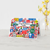 geslaagd rijexamen gefeliciteerd kaart (Gele Bloem)