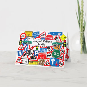 geslaagd rijexamen gefeliciteerd kaart