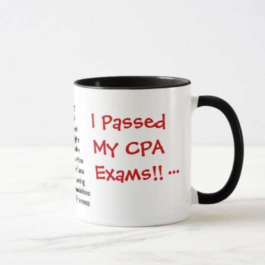 Geslaagd voor CPA examens! Accountant Examen Pass  Mok (Rechts)