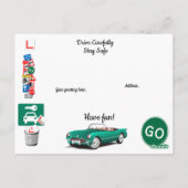 Geslaagd voor je rijexamen ~ Gefeliciteerd! Briefkaart (Achterkant)