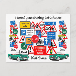 Geslaagd voor je rijexamen ~ Gefeliciteerd! Briefkaart