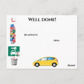 Geslaagd voor je rijexamen ~ Gefeliciteerd! Briefkaart (Achterkant)