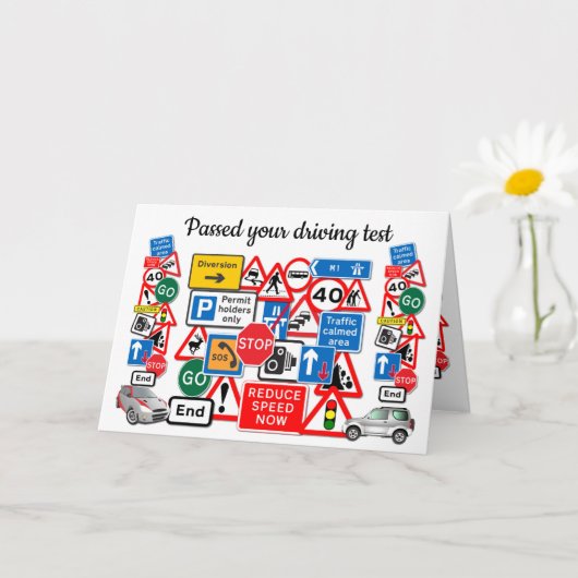 Geslaagd voor je rijexamen ~ Gefeliciteerd! Kaart (Kleine Plant)