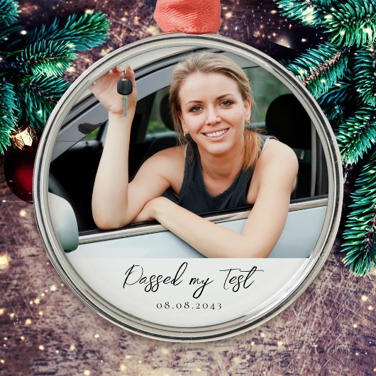 Geslaagd voor rijexamen Gefeliciteerd Foto Keepsak Metalen Ornament