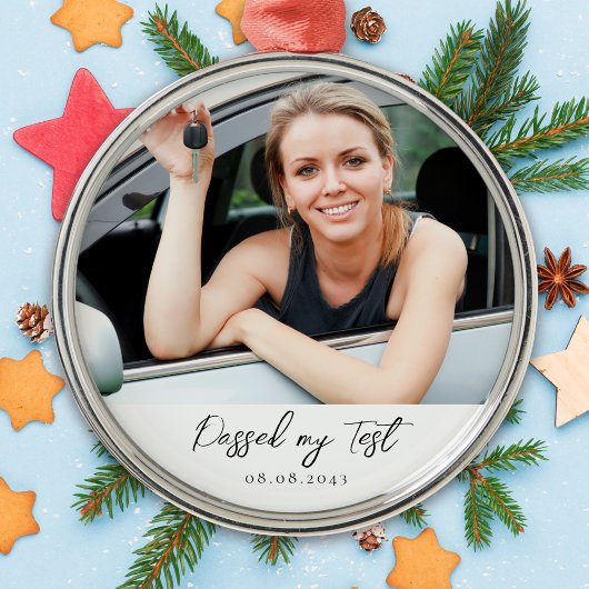 Geslaagd voor rijexamen Gefeliciteerd Foto Keepsak Metalen Ornament