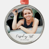 Geslaagd voor rijexamen Gefeliciteerd Foto Keepsak Metalen Ornament (Voorkant)