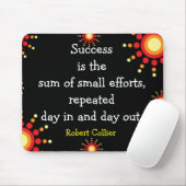 Geslaagde citaat Zwarte Mousepad Muismat (Met muis)