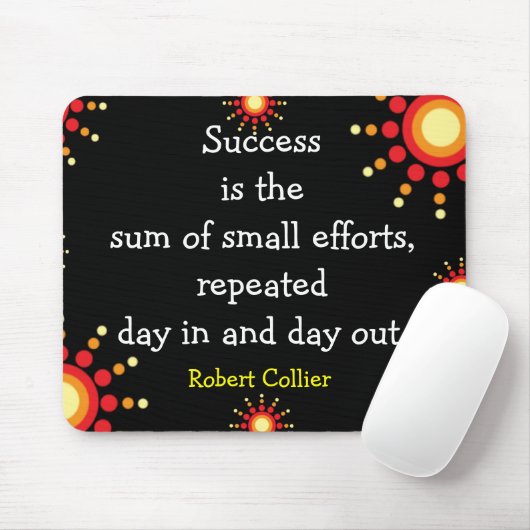 Geslaagde citaat Zwarte Mousepad Muismat (Met muis)