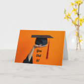 Geslaagde dop gevouwen Wenskaart Kaart (Gele Bloem)