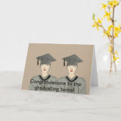 Geslaagde tweeling Kaart (Gele Bloem)