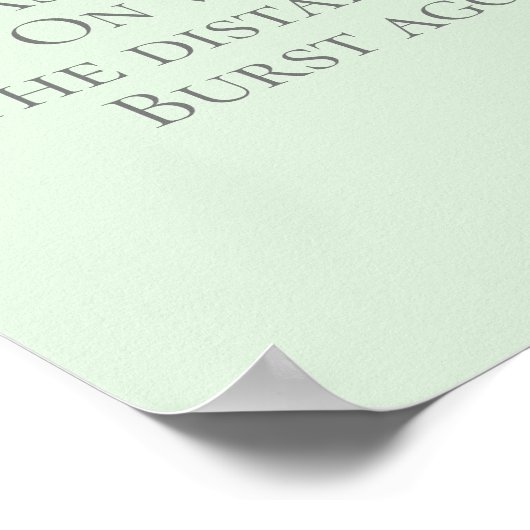 Geslaagde Vertelde het Gedicht Mint & Wit van het  Poster (Hoek)