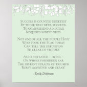 Geslaagde Vertelde het Gedicht Mint & Wit van het  Poster (Voorkant)