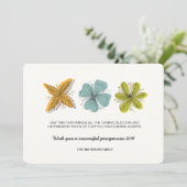 geslaagde, welvarende nieuwjaarskaart feestdagenkaart (Staand voorkant)