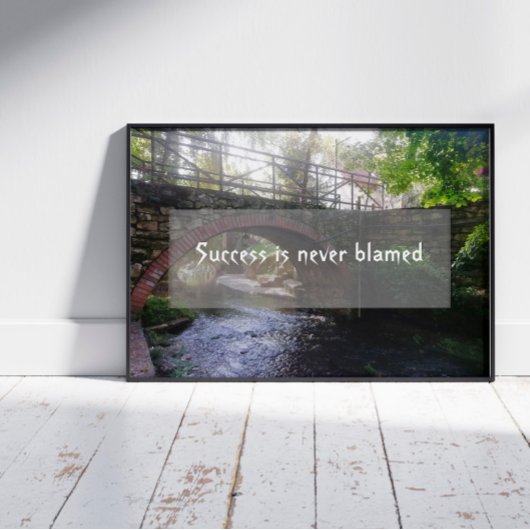 Geslaagde wijsheid gezegde bridge foto poster