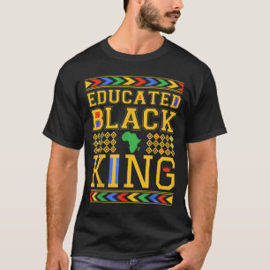 Geslaagde zwarte Koperafrikaanse zwarte geschieden T-shirt