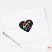Geslacht Anarchie Regenboog ontwerp - hart Hart Sticker (Envelop)