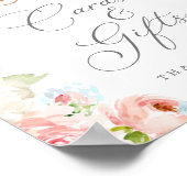 Geslacht Baby shower Kaarten en cadeaubonnen openb Poster (Hoek)