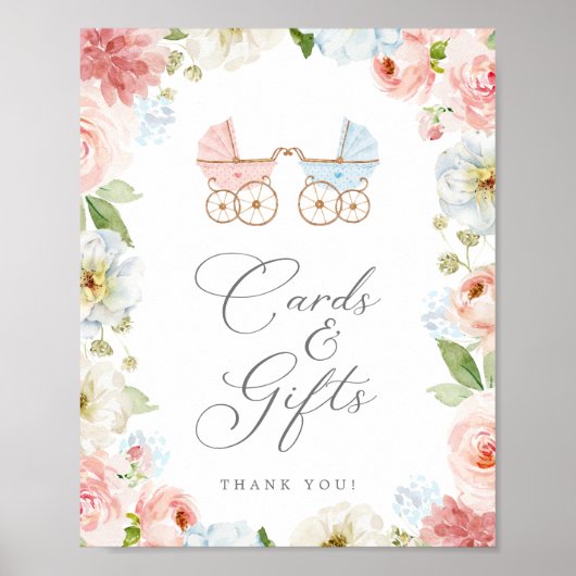 Geslacht Baby shower Kaarten en cadeaubonnen openb Poster (Voorkant)
