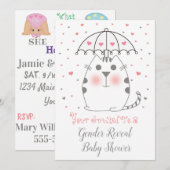 Geslacht Baby shower platte Kaart (Voorkant / Achterkant)