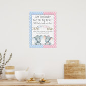 Geslacht Baby shower signaleren Poster (Keuken)