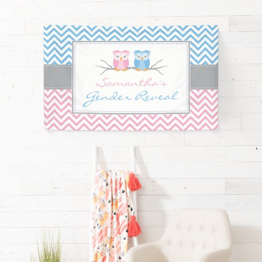 Geslacht Banner-Blue en roze kieuwen Spandoek (Insitu)