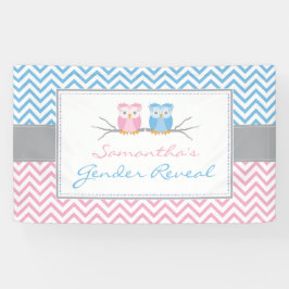 Geslacht Banner-Blue en roze kieuwen Spandoek