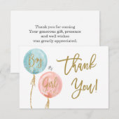 Geslacht: bedankt notitiekaartje (Voorkant / Achterkant)