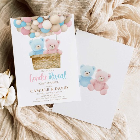 Geslacht Beer hete luchtballon Kaart