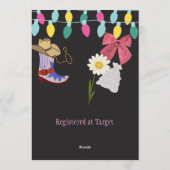 Geslacht bekendmaken met Rustieke Laarzen of Strik Kaart (Achterkant)