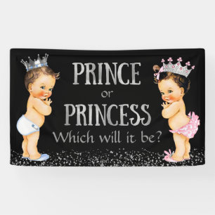 Geslacht bekendmaken van prins of prinses baby sho spandoek