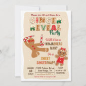 Geslacht bekendmaking Gingerbread Man Feestje Kaart (Voorkant)