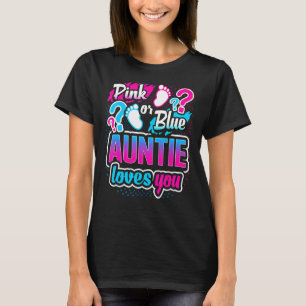 Geslacht Beluister roze of blauwe tante houdt van T-shirt